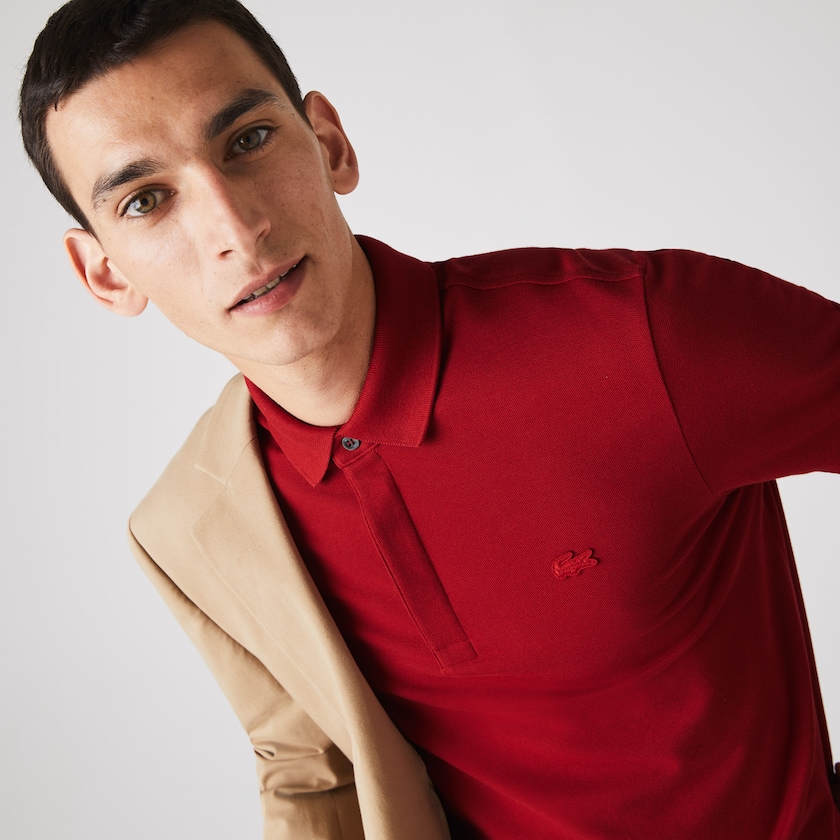 Camisa Polo Lacoste Masculino Vermelhas Escuro Regular Fit Paris JK9-43164I4