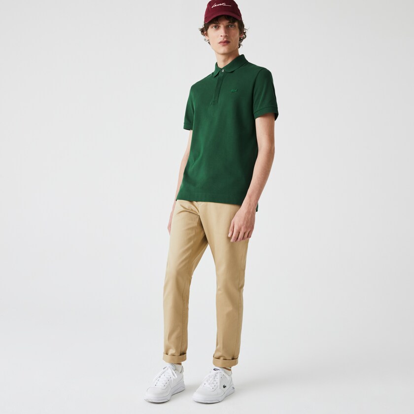 Camisa Polo Lacoste Masculino Verdes Regular Fit Paris JV1-18371P2