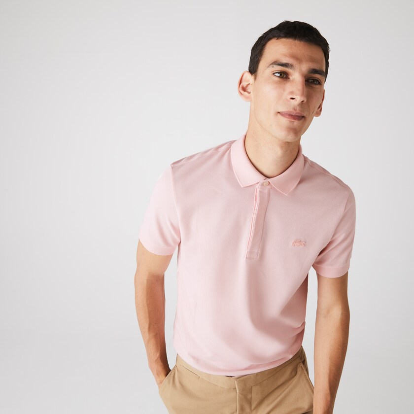 Camisa Polo Lacoste Masculino Luz Rosa Regular Fit Paris VK5-73277Y7