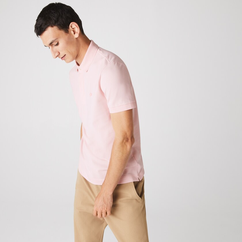 Camisa Polo Lacoste Masculino Luz Rosa Regular Fit Paris VK5-73277Y7