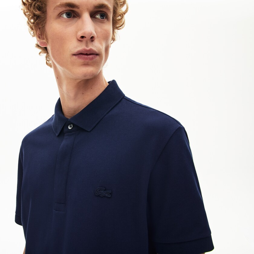 Camisa Polo Lacoste Masculino Azul Marinho Azuis Regular Fit Paris WI8-06280N0