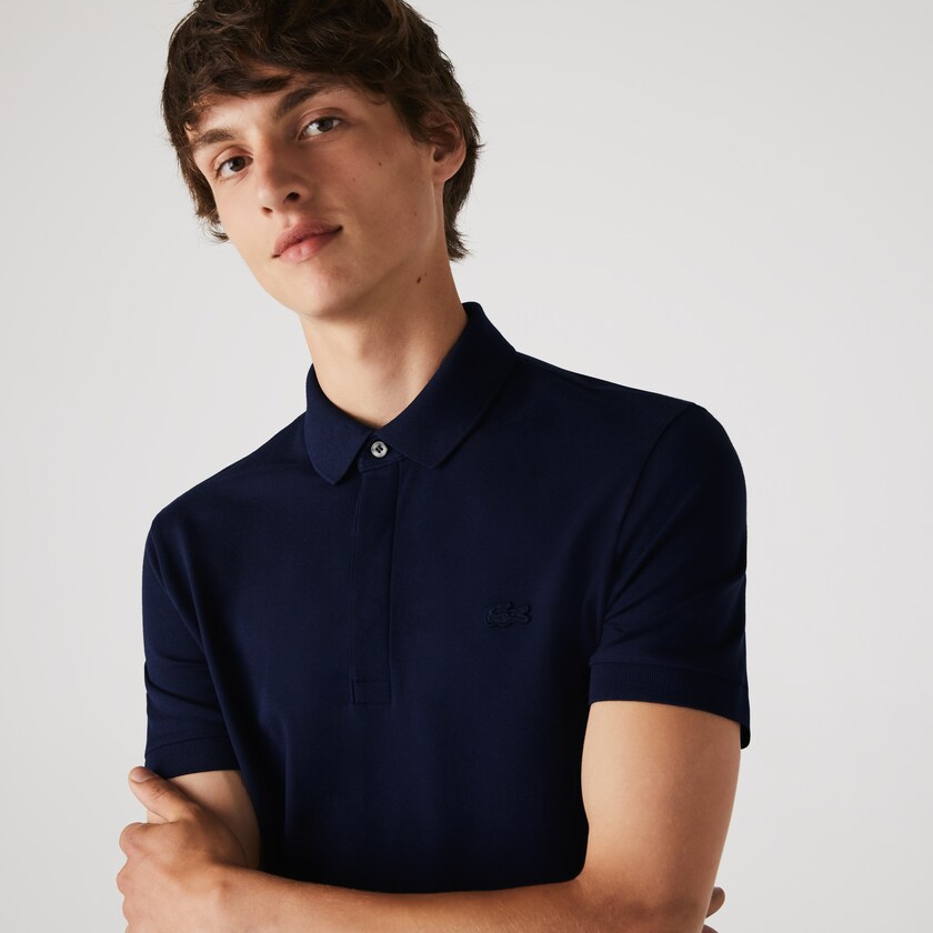 Camisa Polo Lacoste Masculino Azul Marinho Azuis Regular Fit Paris WI8-06280N0