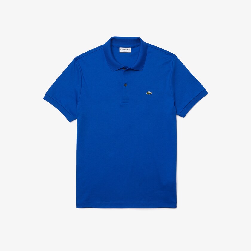 Camisa Polo Lacoste Masculino Azuis Regular Fit Soft Cotton LF1-10081T3