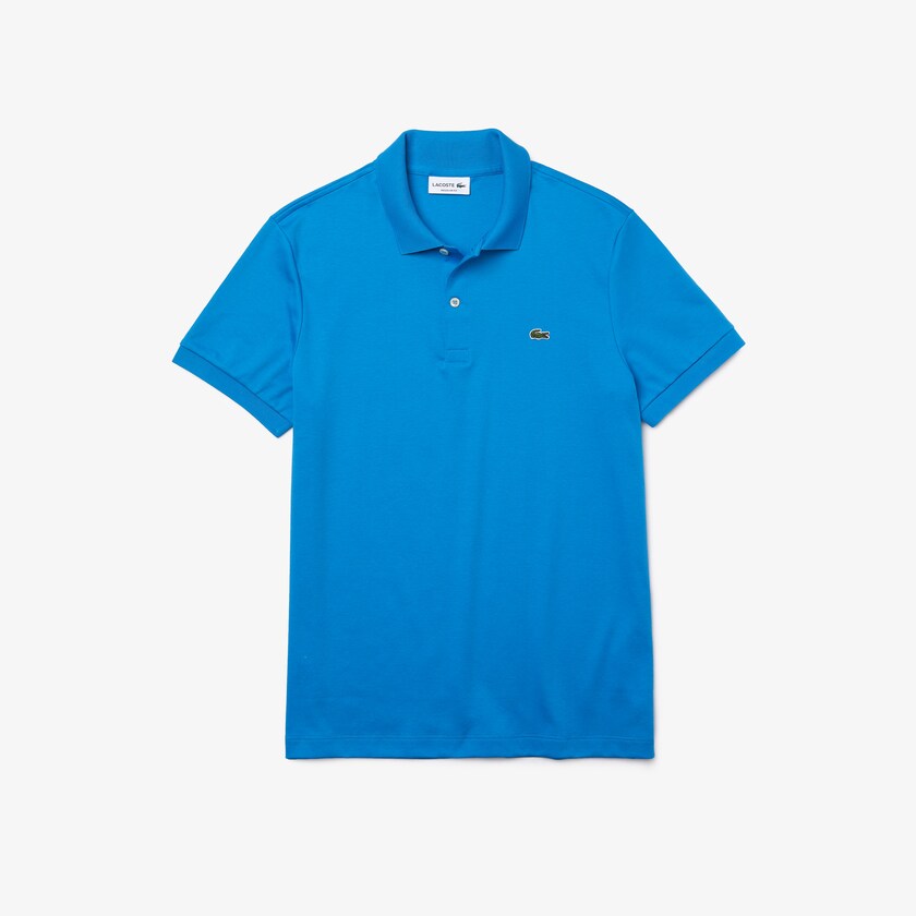 Camisa Polo Lacoste Masculino Azuis Regular Fit Soft Cotton JB6-64206X0