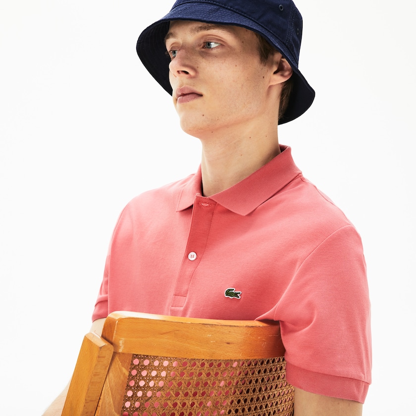 Camisa Polo Lacoste Masculino Rosa Regular Fit Soft Cotton BJ0-88338T3
