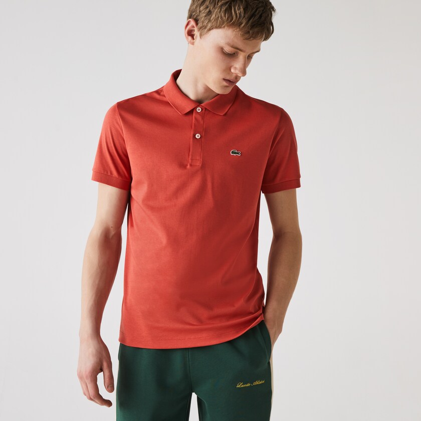 Camisa Polo Lacoste Masculino Vermelhas Regular Fit Soft Cotton SQ7-18701M8