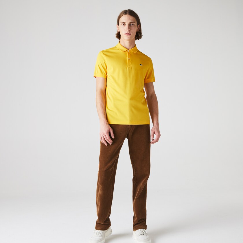Camisa Polo Lacoste Masculino Amarelas Regular Fit Soft Cotton JD2-65096G0