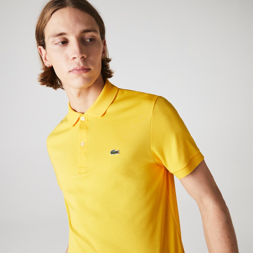 Camisa Polo Lacoste Masculino Amarelas Regular Fit Soft Cotton JD2-65096G0