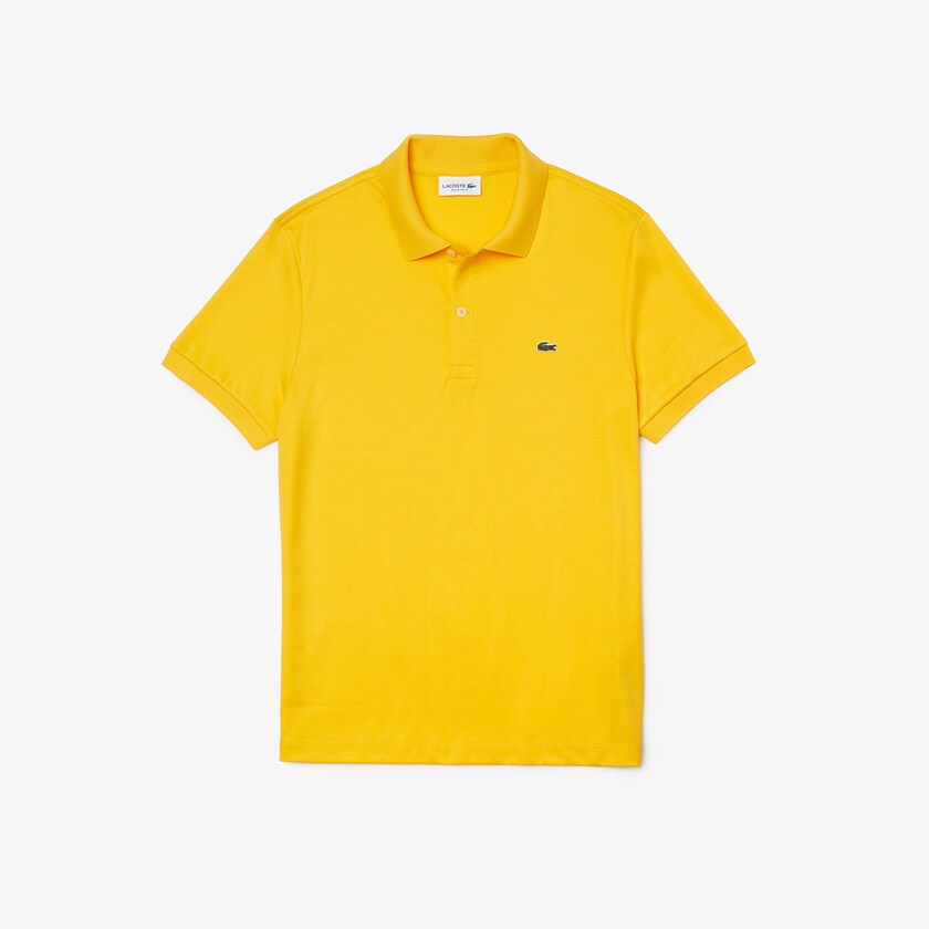 Camisa Polo Lacoste Masculino Amarelas Regular Fit Soft Cotton JD2-65096G0