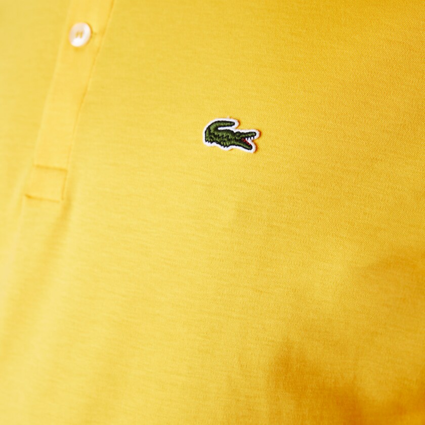 Camisa Polo Lacoste Masculino Amarelas Regular Fit Soft Cotton JD2-65096G0