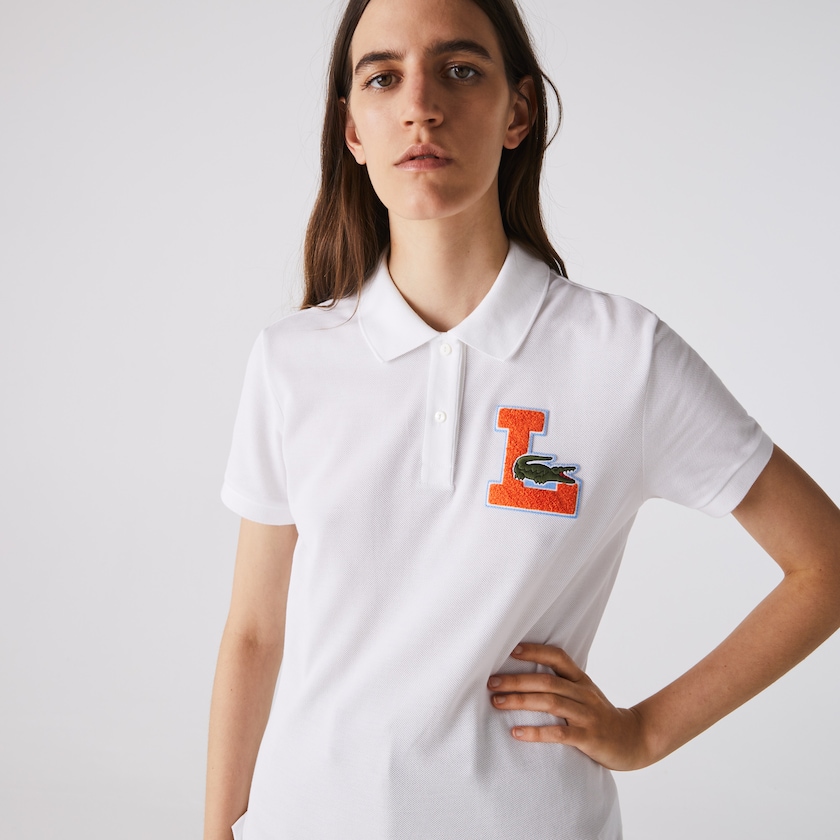 Camisa Polo Lacoste Feminino Branco Regular Fit Soft Cotton Piqué NI3-78667E5