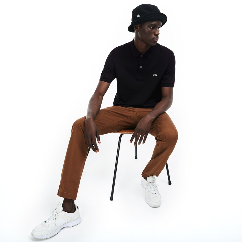 Camisa Polo Lacoste Masculino Pretas Regular Fit Soft Cotton LY4-56665Y6