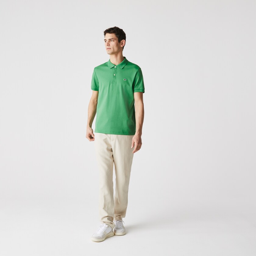Camisa Polo Lacoste Masculino Verdes Regular Fit Soft Cotton TF6-79557K9