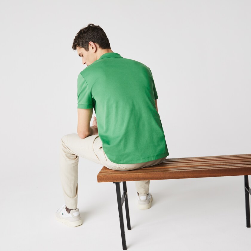Camisa Polo Lacoste Masculino Verdes Regular Fit Soft Cotton TF6-79557K9