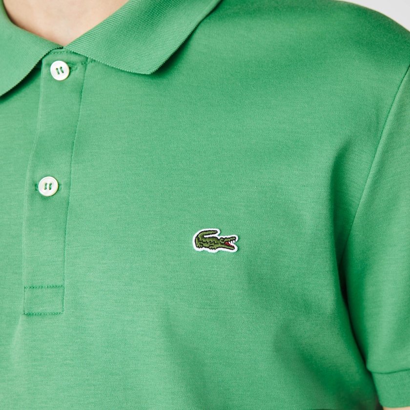 Camisa Polo Lacoste Masculino Verdes Regular Fit Soft Cotton TF6-79557K9