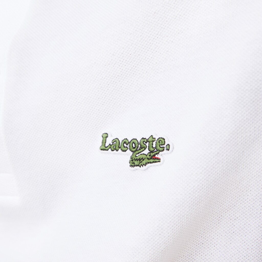Camisa Polo Lacoste Masculino Branco Regular Fit Solid Cotton Piqué With Badge HV3-08000Y8