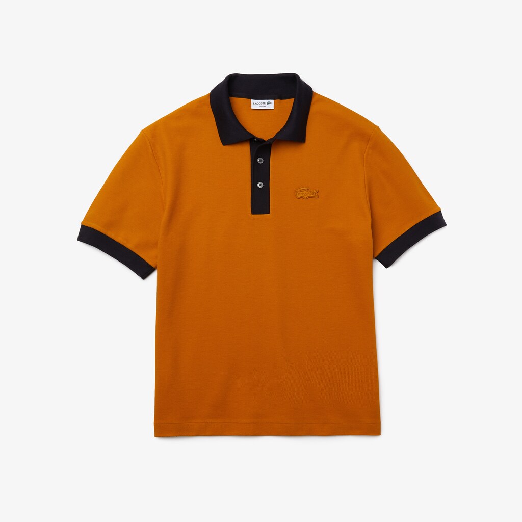 Camisa Polo Lacoste Masculino Azuis Azul Marinho Azuis Relaxed Fit Textured Cotton Piqué OS5-26522V3