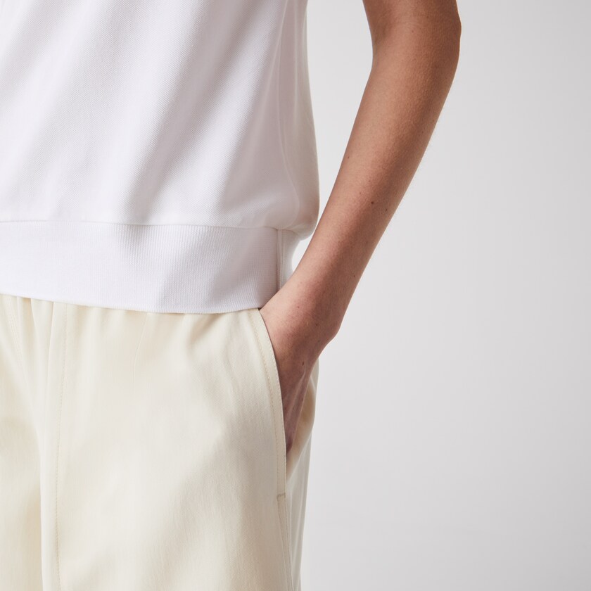 Camisa Polo Lacoste Feminino Branco Relaxed Piqué AR8-50555B2