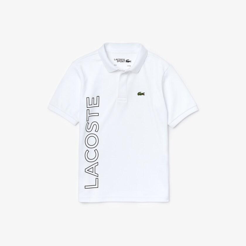 Camisa Polo Lacoste Criança Branco Azul Marinho Azuis SPORT Branded Breathable Piqué KF2-03090R1