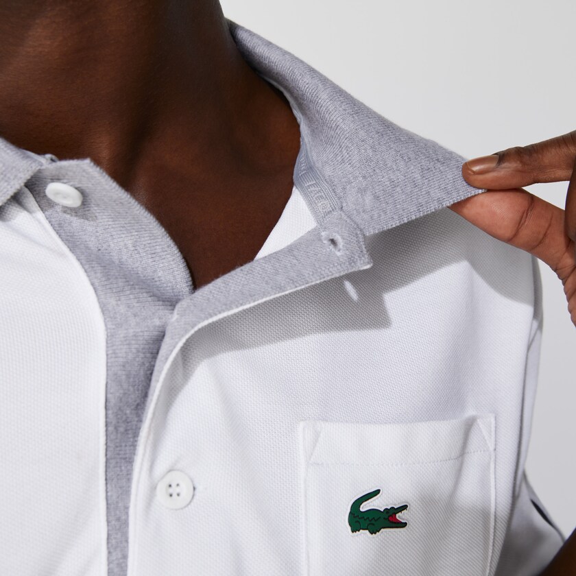 Camisa Polo Lacoste Masculino Cinzentas Branco Azul Marinho Azuis Cinzentas SPORT Breathable Colorblock Golf HB1-28172G2