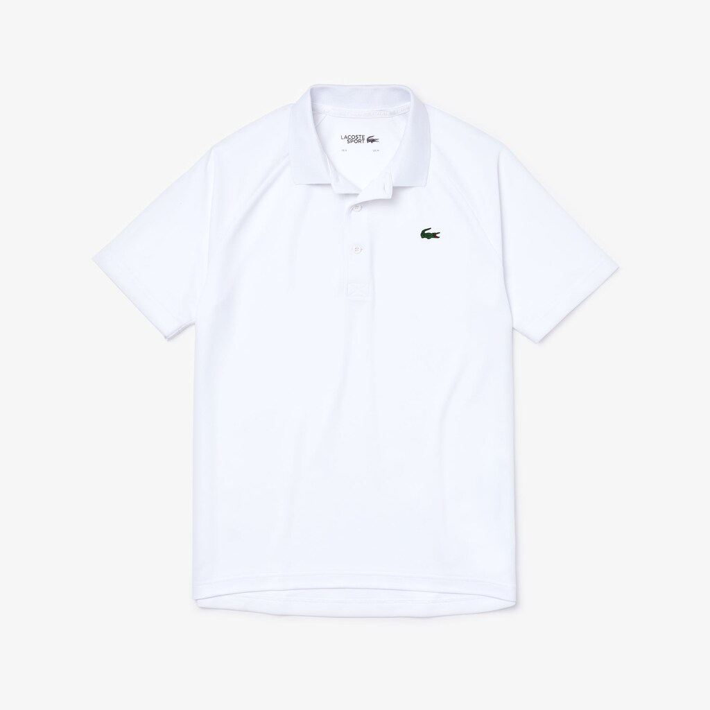 Camisa Polo Lacoste Masculino Branco SPORT Breathable Run-Resistant Interlock YY5-90949X5