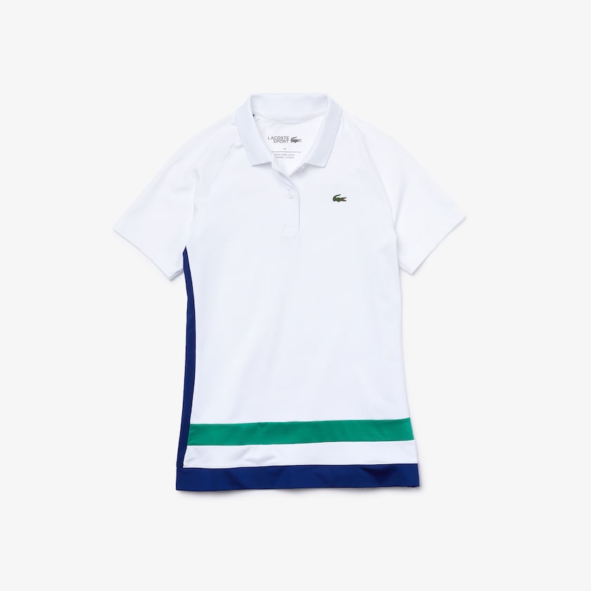 Camisa Polo Lacoste Feminino Branco Azuis Verdes Pretas SPORT Breathable Stretch Tennis VH3-88468U3