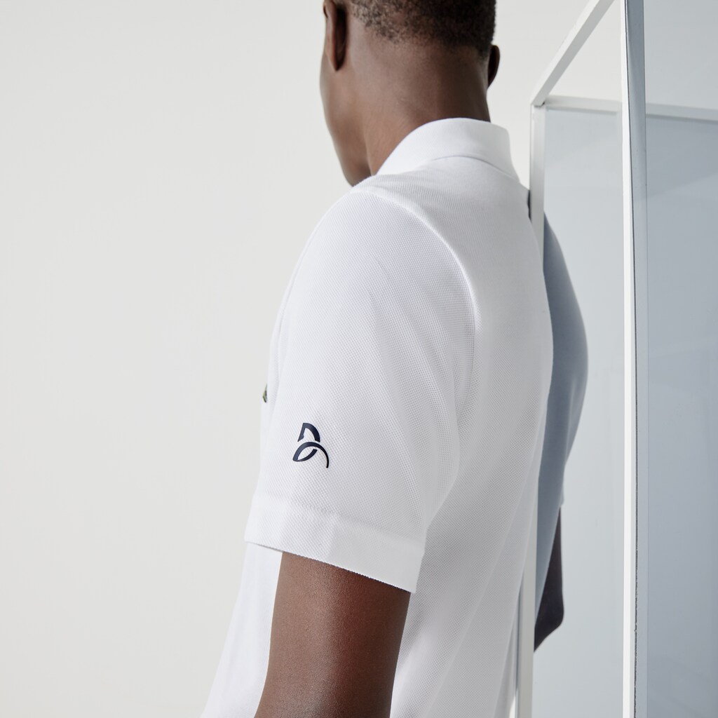 Camisa Polo Lacoste Masculino Branco Azul Marinho Azuis SPORT Collab Youssef SY Cotton Piqué OQ7-49404I7
