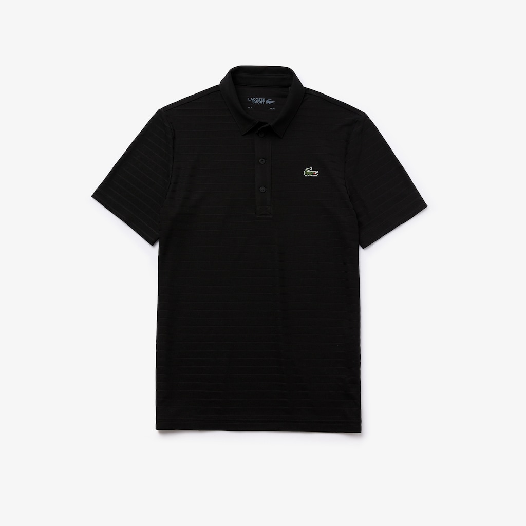 Camisa Polo Lacoste Masculino Pretas SPORT Textured Breathable Golf UE5-55705G6