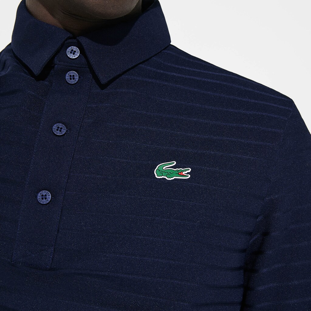 Camisa Polo Lacoste Masculino Azul Marinho Azuis SPORT Textured Breathable Golf RG9-19631D1