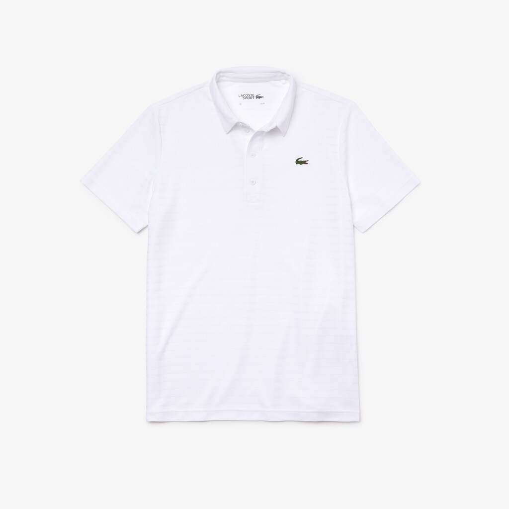 Camisa Polo Lacoste Masculino Branco SPORT Textured Breathable Golf RD6-82458U6