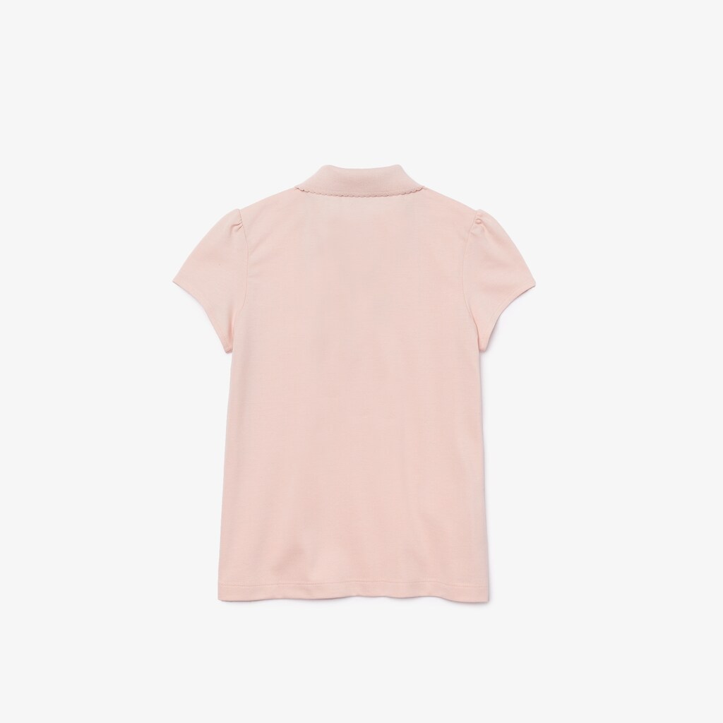 Camisa Polo Lacoste Criança Luz Rosa Scalloped Collar Mini Piqué DB8-77297Y6