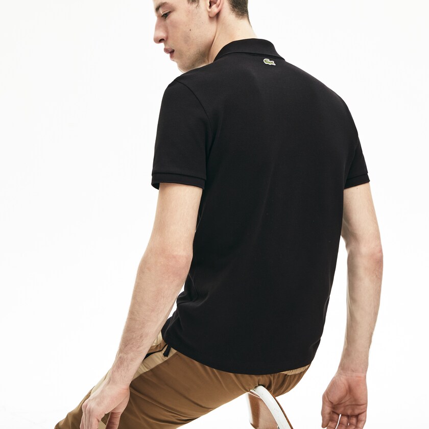 Camisa Polo Lacoste Masculino Pretas Signature Cotton KP8-58725N6