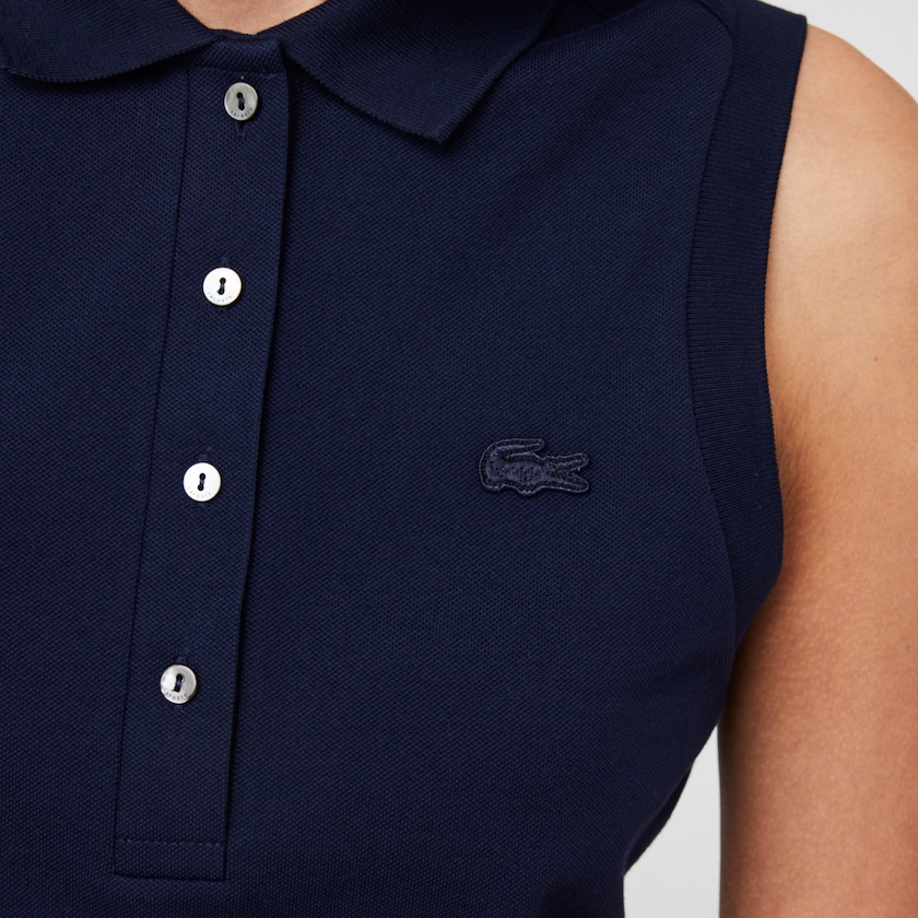 Camisa Polo Lacoste Feminino Azul Marinho Azuis Sleeveless Cotton Piqué IG6-41374X5