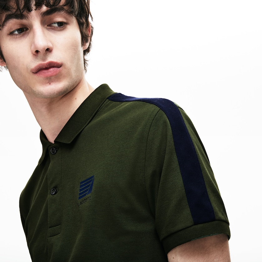 Camisa Polo Lacoste Masculino Caqui Verdes Azul Marinho Azuis Slim Fit Cotton Mini Piqué OM1-82928I2