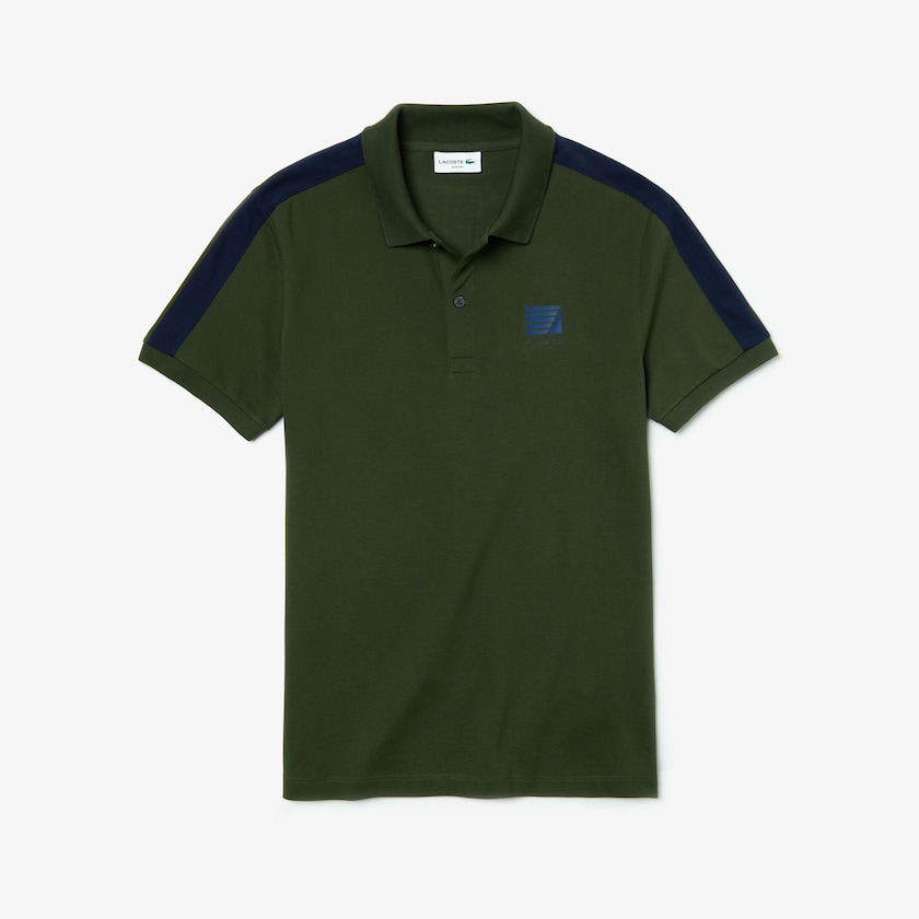 Camisa Polo Lacoste Masculino Caqui Verdes Azul Marinho Azuis Slim Fit Cotton Mini Piqué OM1-82928I2