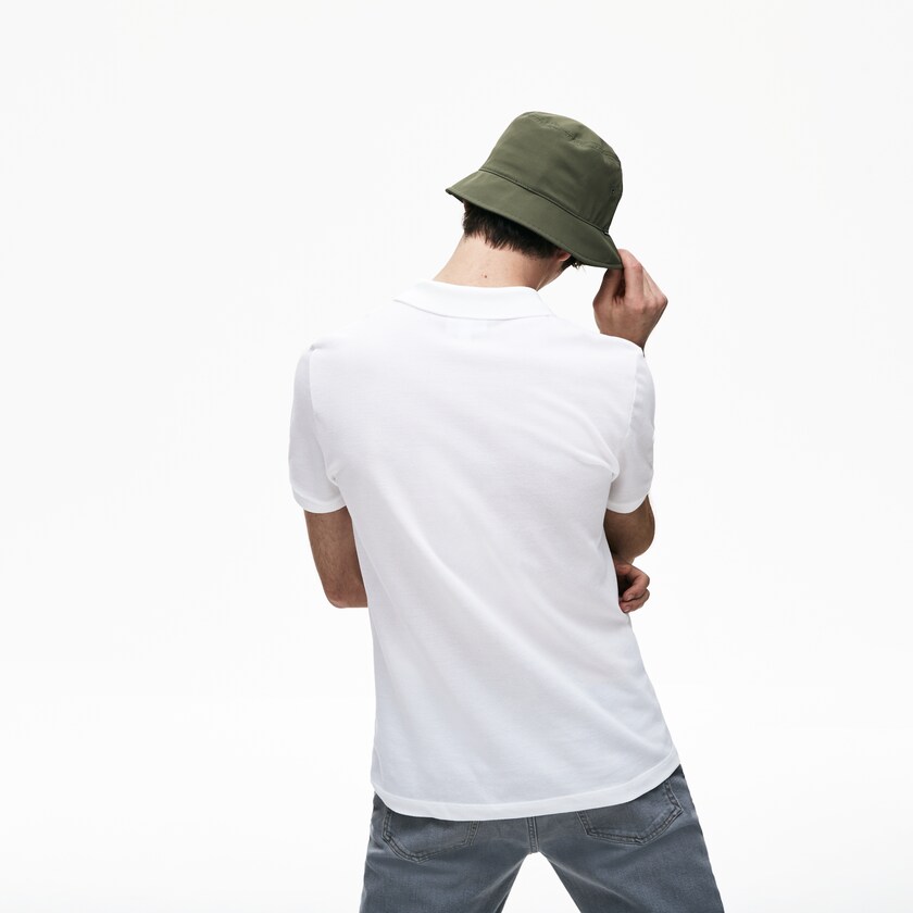 Camisa Polo Lacoste Masculino Branco Slim Fit Cotton Petit Piqué TP1-76727U1
