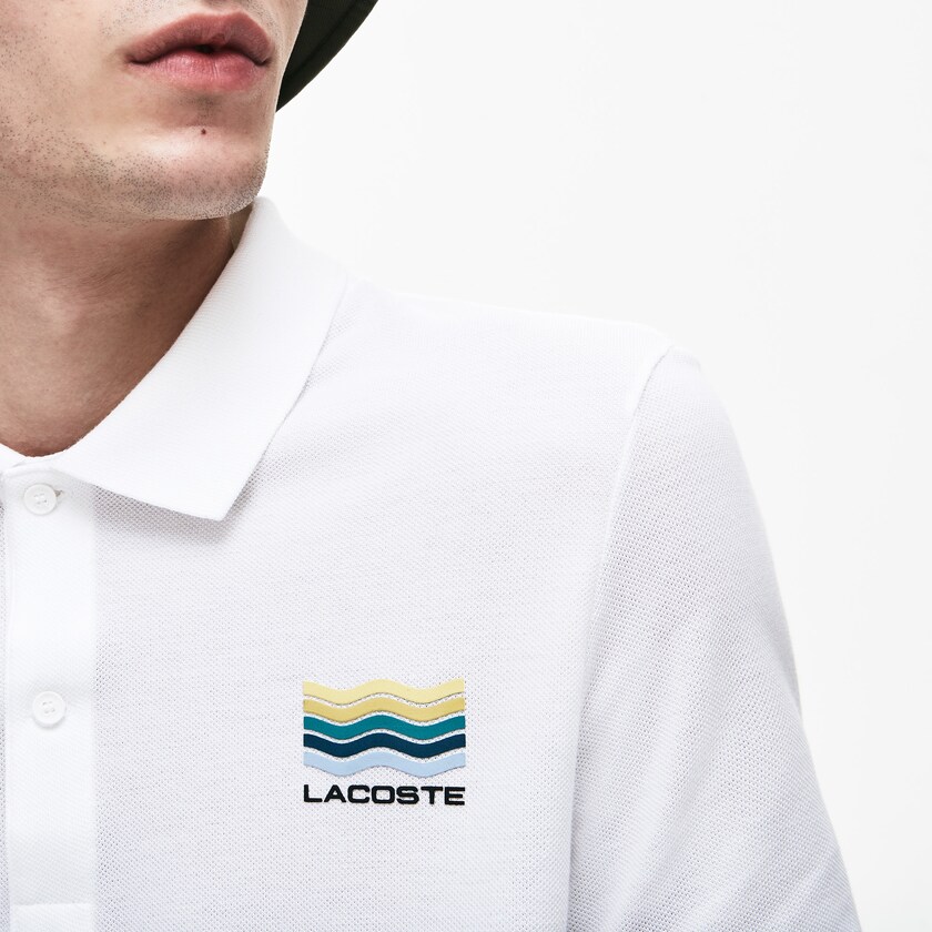 Camisa Polo Lacoste Masculino Branco Slim Fit Cotton Petit Piqué TP1-76727U1