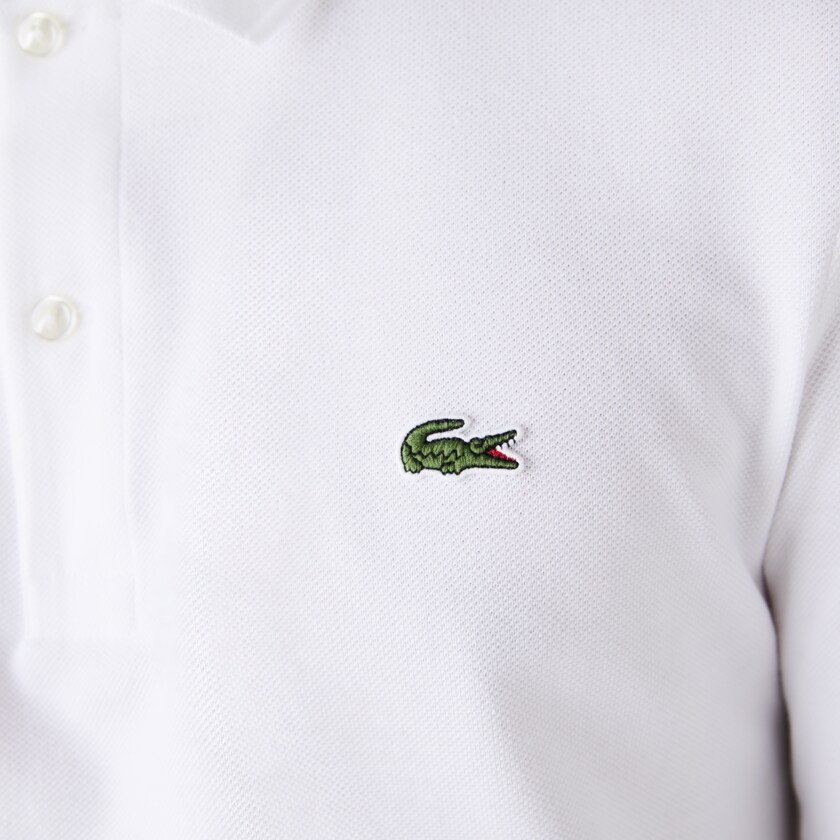Camisa Polo Lacoste Masculino Branco Slim Fit Petit Piqué NV7-72457Y8