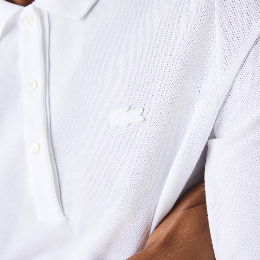 Camisa Polo Lacoste Feminino Branco Slim Fit Supple Cotton ZK8-29952C0