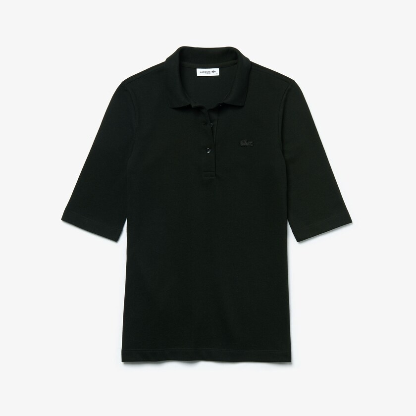 Camisa Polo Lacoste Feminino Pretas Slim Fit Supple Cotton PN4-36993M3