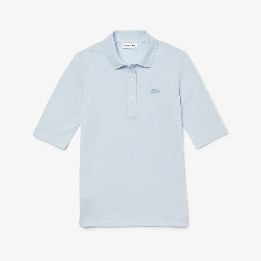 Camisa Polo Lacoste Feminino Luz Azuis Slim Fit Supple Cotton GA6-38333A9