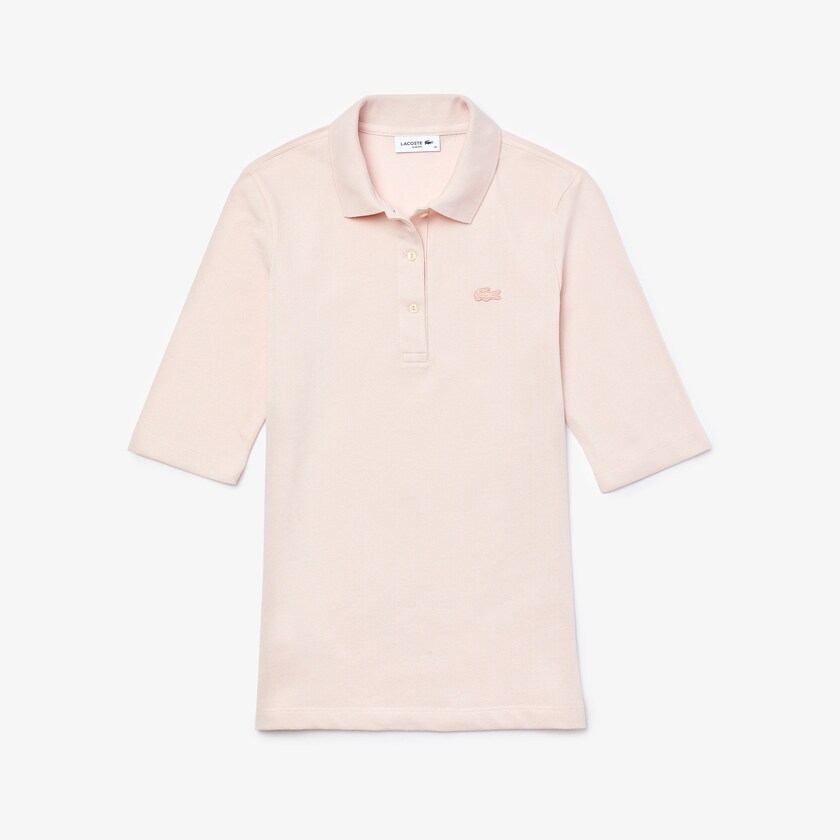 Camisa Polo Lacoste Feminino Luz Rosa Slim Fit Supple Cotton QS4-18021P7