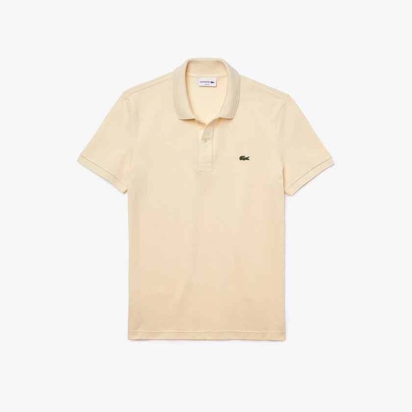 Camisa Polo Lacoste Masculino Bege Slim Fit in Petit Piqué LG9-50575N3