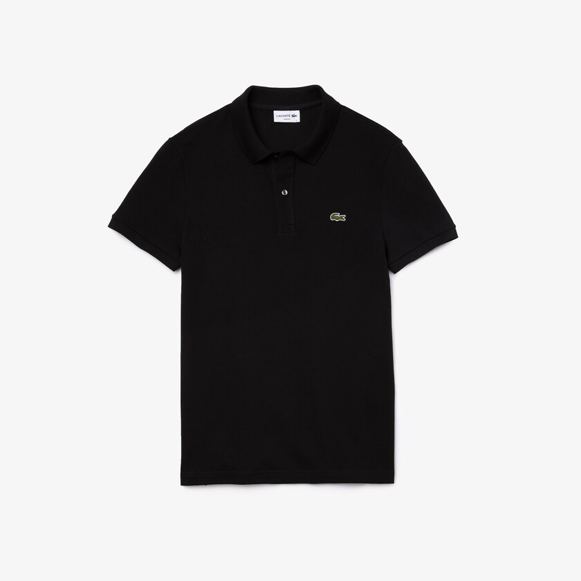 Camisa Polo Lacoste Masculino Pretas Slim Fit in Petit Piqué QD2-80738J0