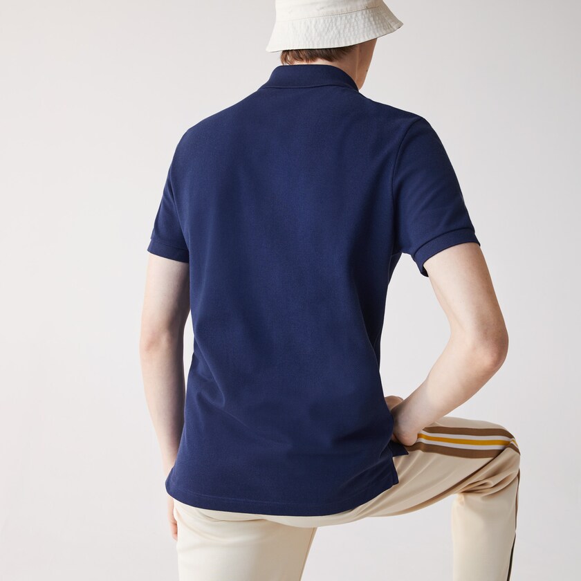 Camisa Polo Lacoste Masculino Azuis Slim Fit in Petit Piqué IG0-52415Q5