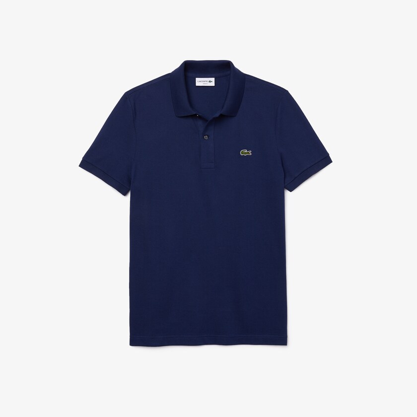Camisa Polo Lacoste Masculino Azuis Slim Fit in Petit Piqué IG0-52415Q5