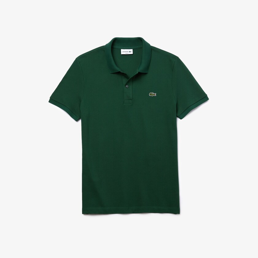Camisa Polo Lacoste Masculino Verdes Slim Fit in Petit Piqué QR7-07370E1