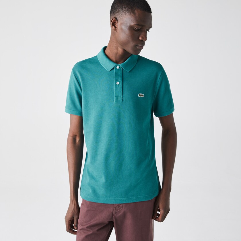 Camisa Polo Lacoste Masculino Verdes Slim Fit in Petit Piqué VA8-43344Y5