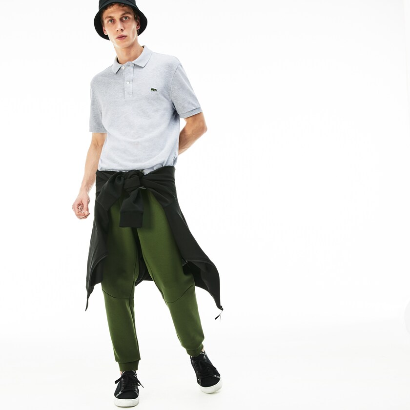 Camisa Polo Lacoste Masculino Cinzentas Slim Fit in Petit Piqué BI4-38573M7