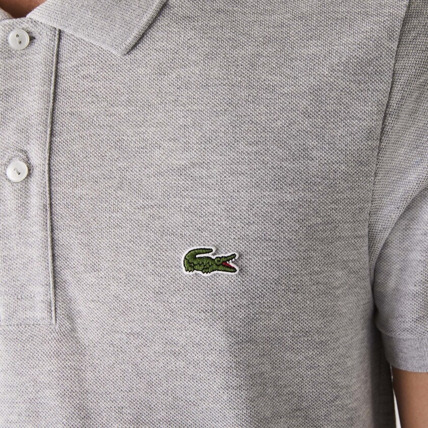 Camisa Polo Lacoste Masculino Cinzentas Slim Fit in Petit Piqué BI4-38573M7